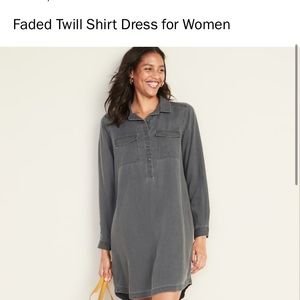 Charcoal shirt dress